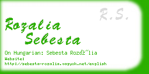 rozalia sebesta business card